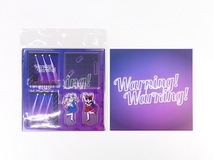 アクリル台紙-表面の印刷が商品で隠れている状態