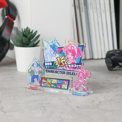 アクリルジオラマ制作見本-格闘ゲーム風アクリルジオラマの使用シーン