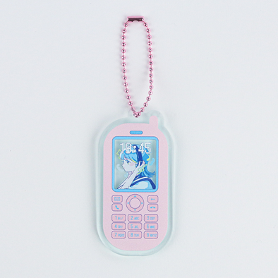 アクリルキーホルダー制作見本-ガラケーアクキー（表）