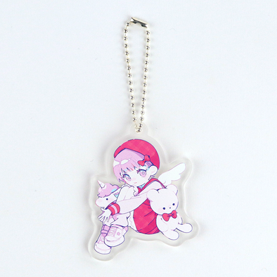 アクリルキーホルダー制作見本-ゆめかわイラストアクキー（表）