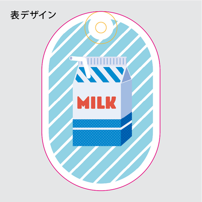 アクリルキーホルダー制作見本-イラストマットアクキーの表のデザインデータ