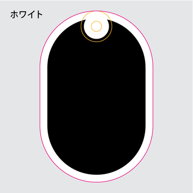 アクリルキーホルダー制作見本-イラストマットアクキーのホワイトインクデータ