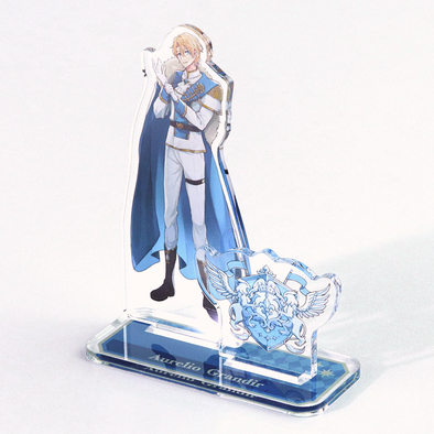 アクリルジオラマ制作見本-キャラクターフレーム付きジオラマの組み立て前（表）