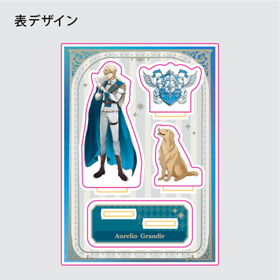 アクリルジオラマ制作見本-キャラクターフレーム付きジオラマの表のデザインデータ