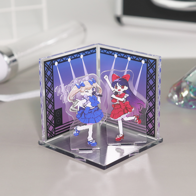 アクリルジオラマ制作見本-ライブステージジオラマセットの使用シーン