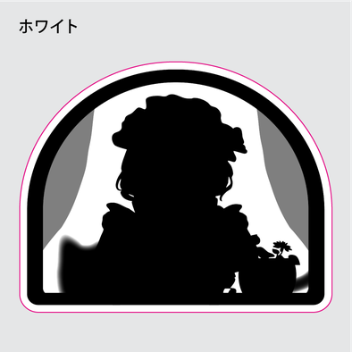 ダイカットアクリルブロック制作見本-キャラクターダイカットブロックのホワイトインクデータ