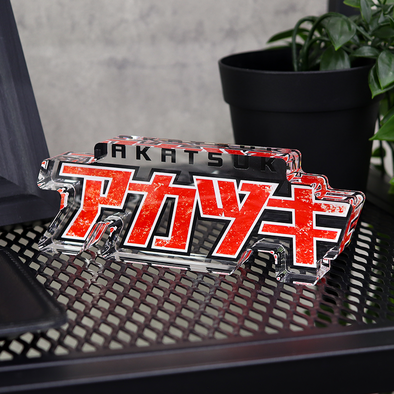 ダイカットアクリルブロック制作見本-アニメロゴブロックの使用シーン