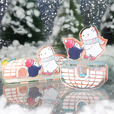 アクリルジオラマ制作見本-ゆらゆらアクリルジオラマの使用シーン