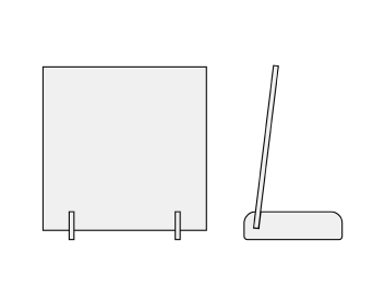 本体サイズ100x100mmのアクリルパネルを飾った場合のサイズ感