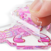 オリジナルアクリルグッズ印刷の選べる商品仕様 保護フィルム剥がし