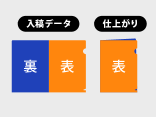 クリアファイルのデザイン面について