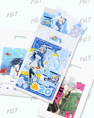 同人イラストが印刷されたオリジナルポリ袋