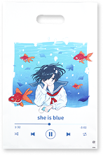 同人イラストが印刷されたポリバッグ