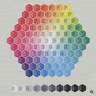 ライトグレーの生地色に印刷したインクジェットプリント-フルカラー＋ホワイトの仕上がり見本