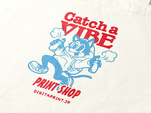 1~2色のデザインに、シルクスクリーンプリント