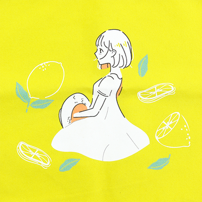 オリジナルイラストトートバッグバッグのデザイン画