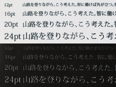 グラフィックタオルでの文字の印刷の仕上がり