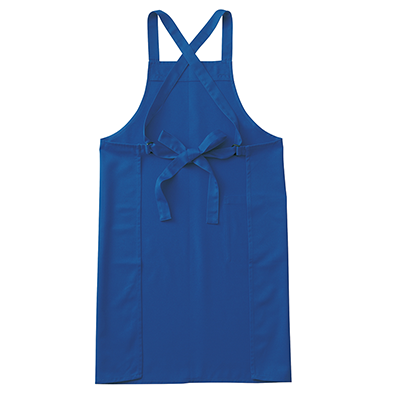 昔の青いエプロン 白い印刷付きハンドメイド 昔の青いエプロン 白い印刷付きハンドメイド 無料型紙あり】エプロンの