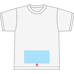 Tシャツのプリント位置・前面-中-下部